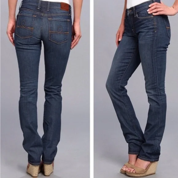 Lucky Jeans Women’s Sofia Straight Dark Blue Size 6 Regular. 32" inseam - Picture 1 of 7